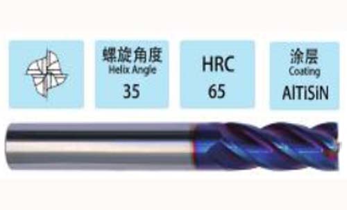 HRC65 Carbide 4 Flutes Standard End Mills