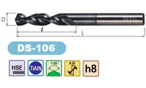 hss drills TiAIN high speed stub drills ds-106