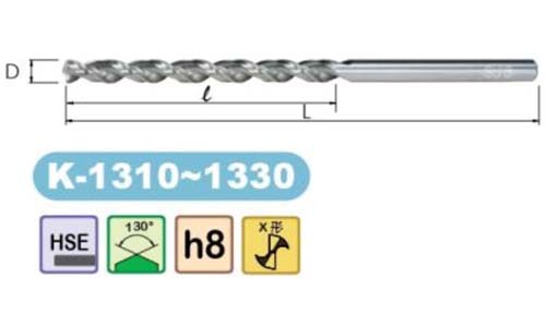 hss drills conical fluted straight shank twist long drills k-1310~1330